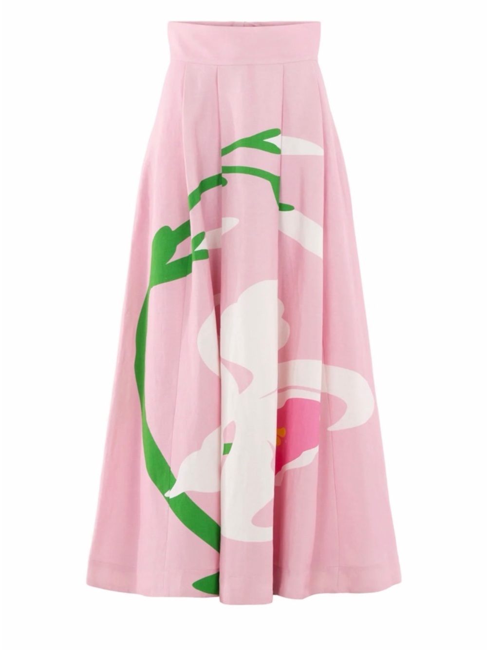 Milly skirt in blush floral High-Waist Pink Maxi Skirt with Floral Print